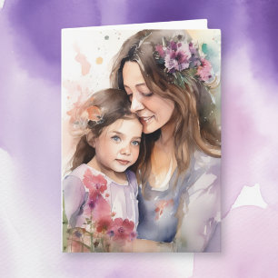 Mom and Daughter   Mother's Day Card