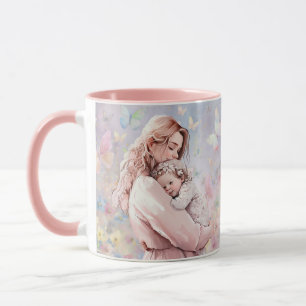 Mom and Daughter Pink Mug
