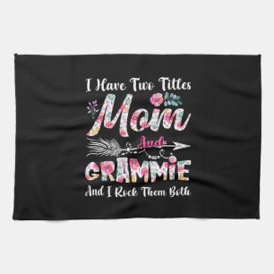 Mom And Grammie Cute Flowers Birthday Kitchen Towel