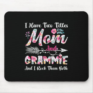 Mom And Grammie Cute Flowers Birthday Mouse Pad