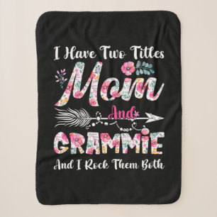 Mom And Grammie Cute Flowers Birthday Sherpa Blanket