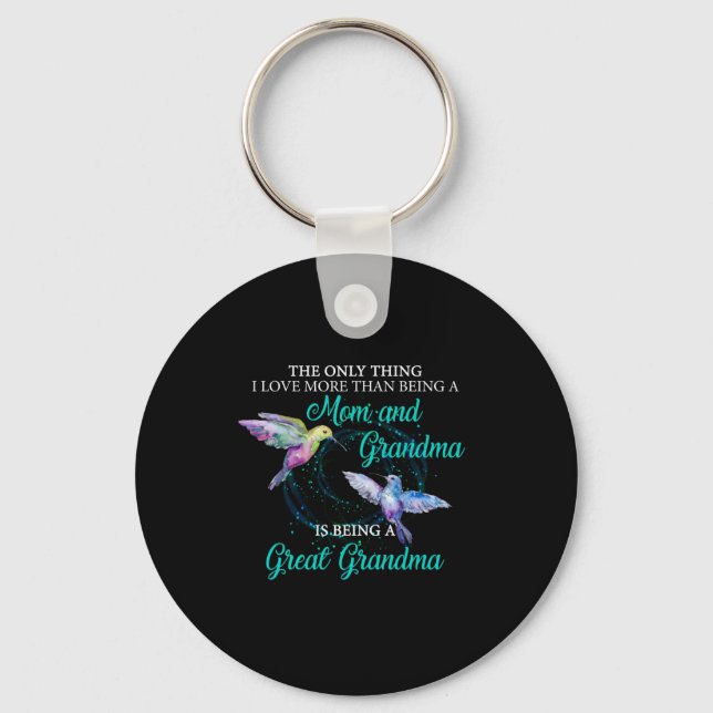 Mom And Grandma Is Being A Great Grandma Keychain (Front)