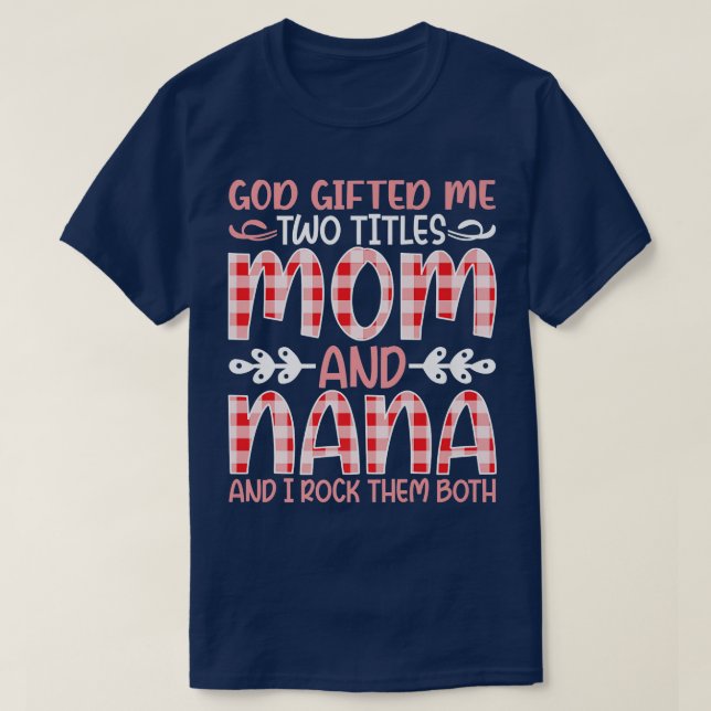 Mom and Grandma Quote Family Humor Text Design Pre T-Shirt (Design Front)