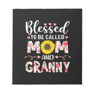 Mom And Granny Floral Birthday Notepad