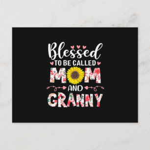 Mom And Granny Floral Birthday Postcard