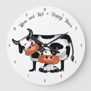 Mom and Kid * Happy Times Wall Clock