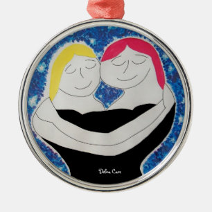 Mom and Me-premium round ornament