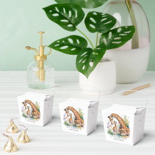 Mom and Me Watercolor Giraffe Baby Shower Favor Box