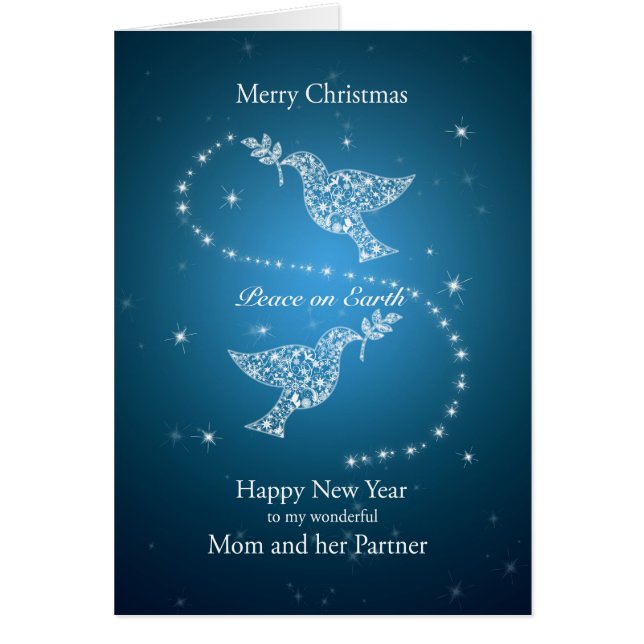 Mom and Partner, Doves of Peace Christmas (Front)