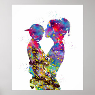 Mom And Son Colorfull Gifs Poster