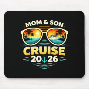 Mom and son cruise 2026 vacation matching mouse pad