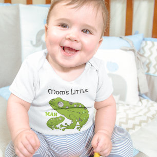 Mom and Son Frog Art  Baby Bodysuit