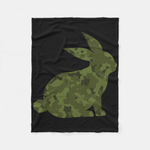 Mom And Son Matching Camouflage Bunny Rabbit Easte Fleece Blanket