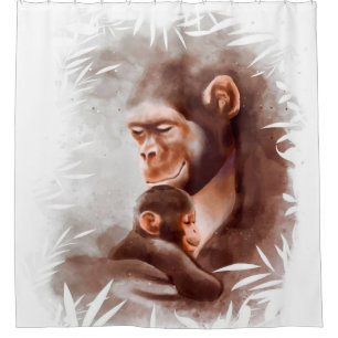 Mom And Son Monkey Paint, Monkey Family Birthday