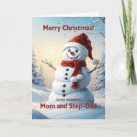Mom and Step Dad Christmas Snowman