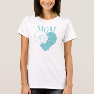 Mom and Two Heart Cats T-Shirt
