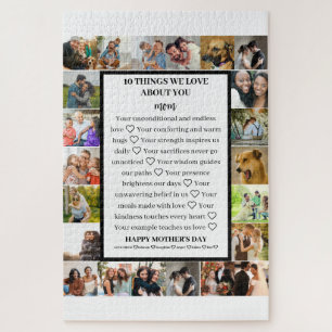 Mom appreciation Mothers Day 22 Photo Collage Jigsaw Puzzle