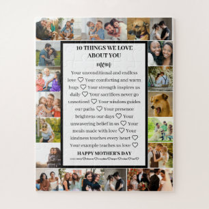 Mom appreciation Mothers Day 22 Photo Collage Jigsaw Puzzle