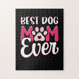 Mom Art Best Dog Mom Ever Jigsaw Puzzle