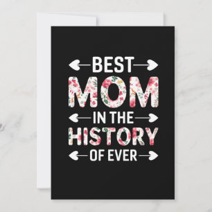 Mom Art Best Mom In The History Invitation
