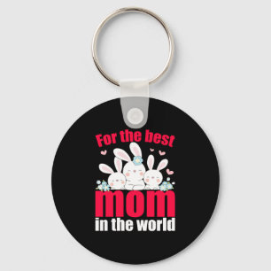 Mom Art Best Mom In The World Keychain