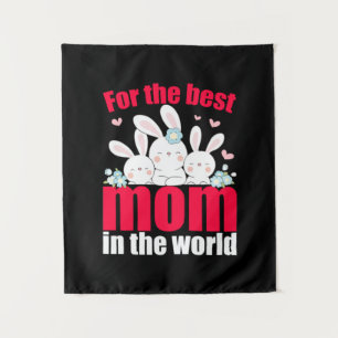 Mom Art Best Mom In The World Tapestry