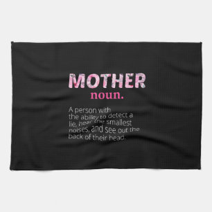 Mom Art Floral Mother Definition Kitchen Towel