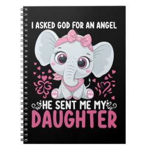 Mom Art He Sent Me Elephant Daughter Notebook