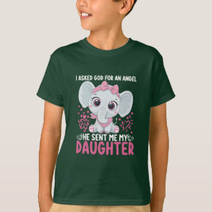 Mom Art He Sent Me Elephant Daughter T-Shirt