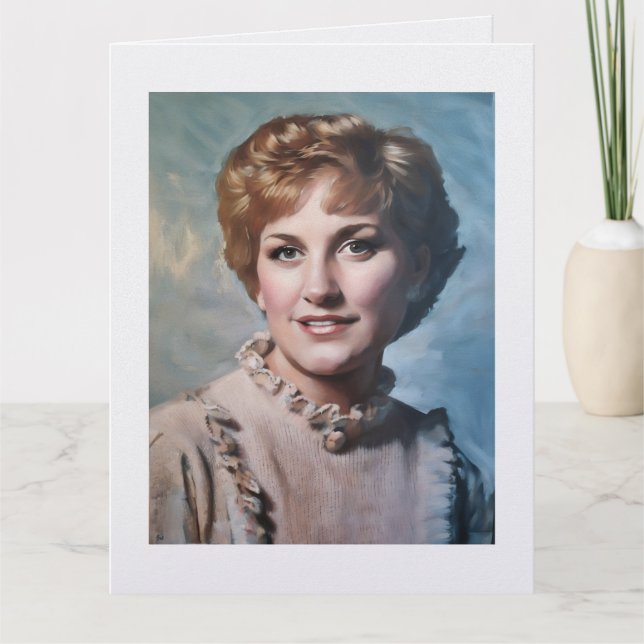 Mom as Computer Impasto Oil Painting  Card (Front)