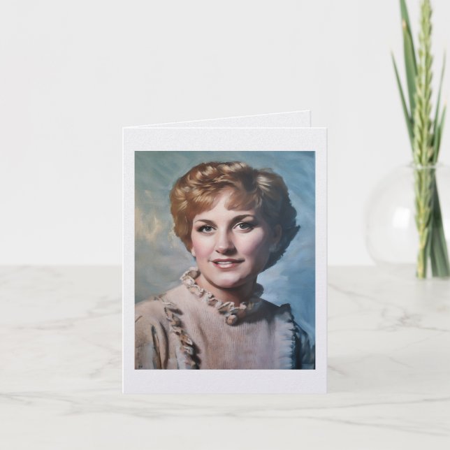 Mom as Computer Impasto Oil Painting  Card (Front)