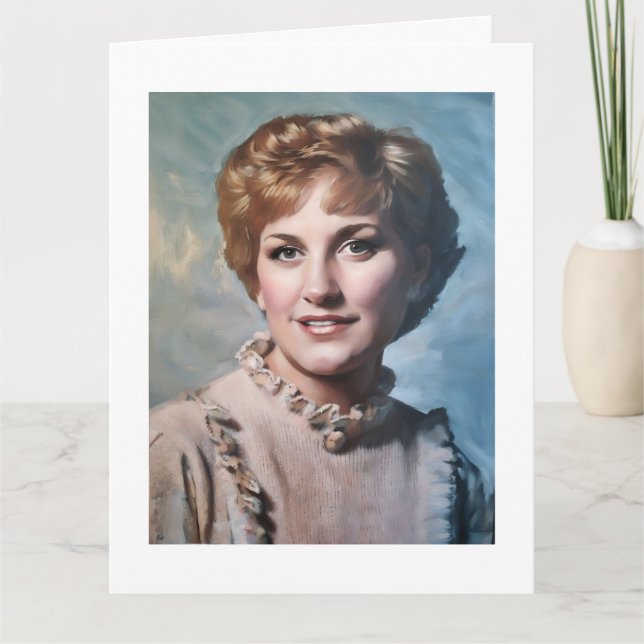 Mom as Computer Impasto Oil Painting  Card (Front)