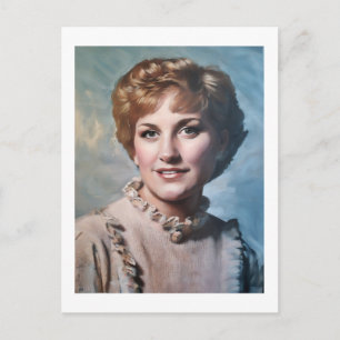 Mom as Computer Impasto Oil Painting Postcard