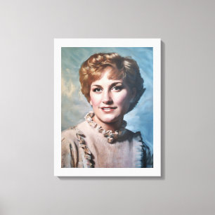 Mom as Computer Impasto Oil Panting  Canvas Print