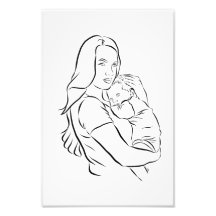 Mom & Baby 2 Drawing Poster Print From My Sims CC