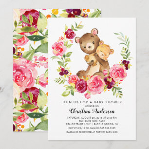 Mom & Baby Bear Baby Shower Invitation