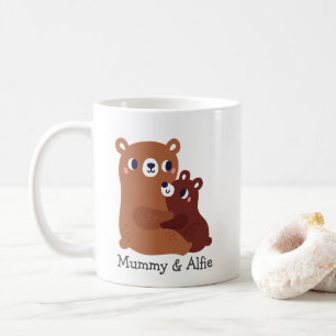 Mom & Baby Bear , Personalised Matching Family Coffee Mug