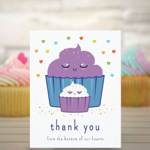 Mom & Baby Cupcake Thank You Card