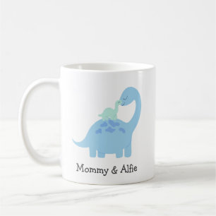 Mom & Baby Cute Dino, Personalised Matching Family Coffee Mug
