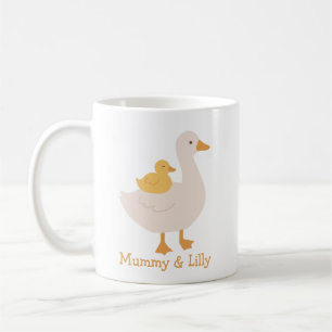Mom & Baby Cute Duck, Personalised Matching Family Coffee Mug