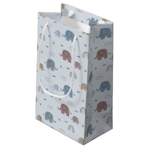 Mom & Baby Elephant Pattern Gift Bag