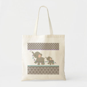 Mom & Baby Elephant Tote Bag