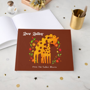 Mom & Baby Giraffe Love letters from tallest Heart Guest Book