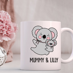 Mom & Baby koala , Personalised Matching Family Coffee Mug