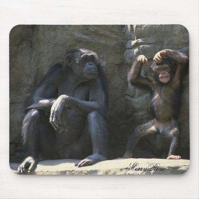 Mom & Baby Monkey Mouse Pad (Front)