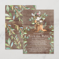 Mom & Baby Moose Baby Shower Book for Baby Card