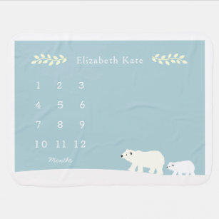 polar bear baby blanket