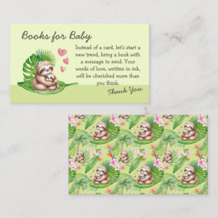 Mom & Baby Sloth Books for Baby - Baby Shower Card