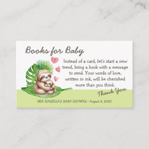 Mom & Baby Sloth - Books For Baby Enclosure Card
