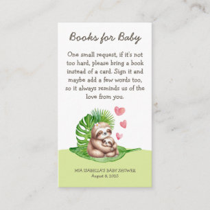 Mom & Baby Sloth - Books For Baby - Shower Card